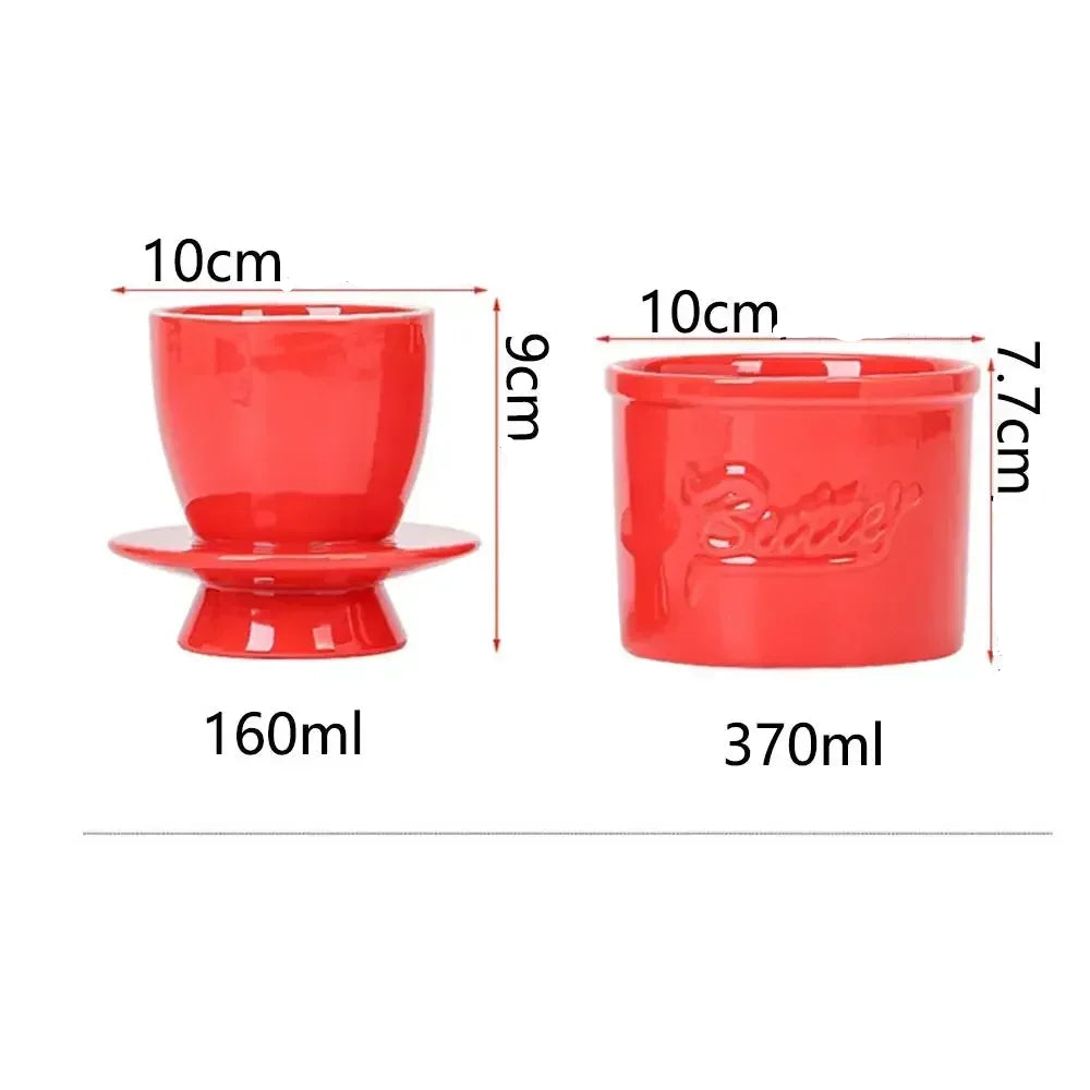 Smørkrukke i keramikk