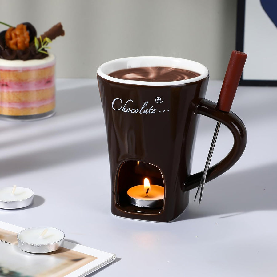 Dippi™ - Sjokoladefondue i krus med gaffel