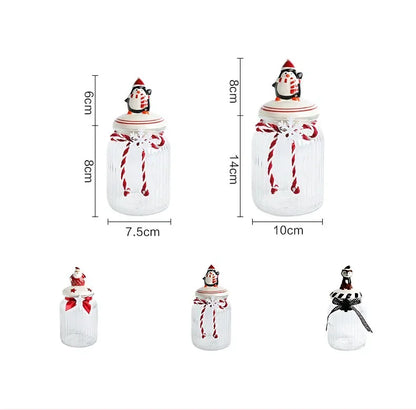 Christmas Candy Glass Sealed Jar Household Nut Jar Food Grade Tea and Grain Storage Jar - Til Kjøkkenet