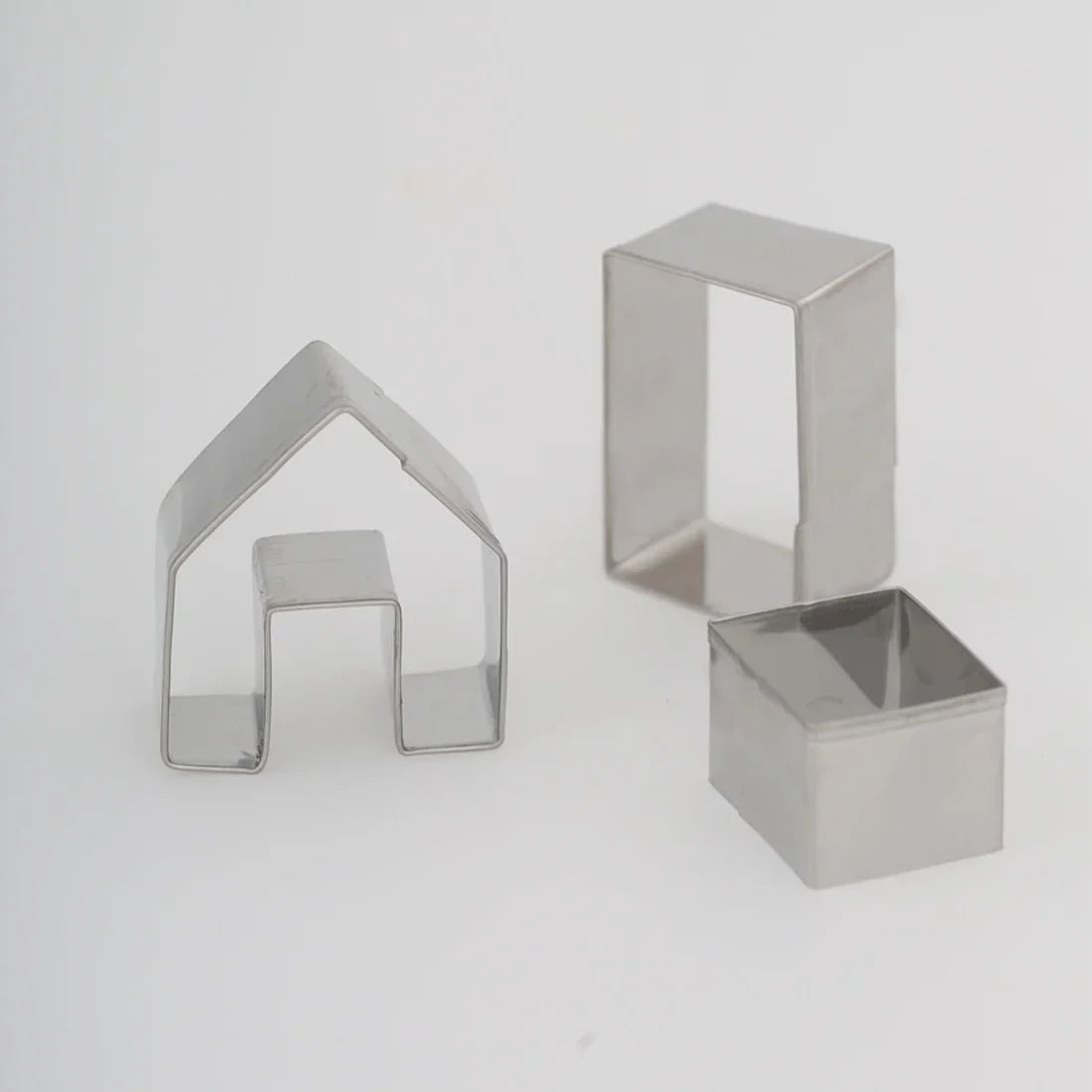 3Pcs/Set Christmas Gingerbread House Biscuit Cutter Set Stainless Steel Cookie Mould - Til Kjøkkenet