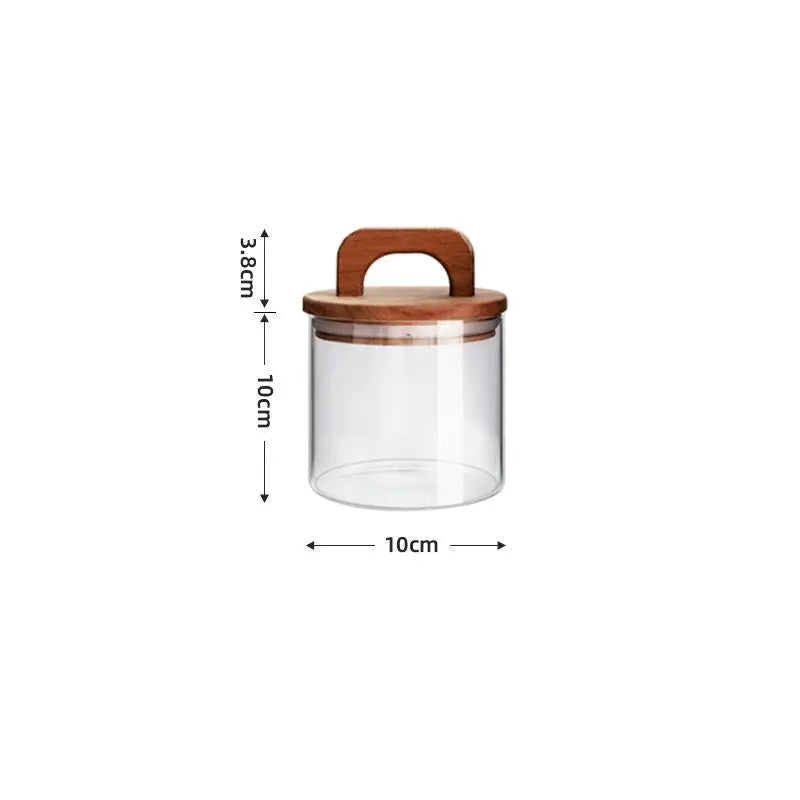 Glasskrukke med trelokk – lufttett kjøkkenoppbevaring