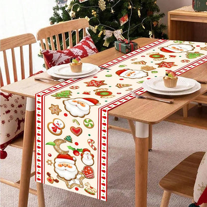 Christmas Snowflakes Table Runner Christmas Decorations for Home 2025 Xmas Tablecover Winter Holiday Kitchen Dining Table Decor - Til Kjøkkenet