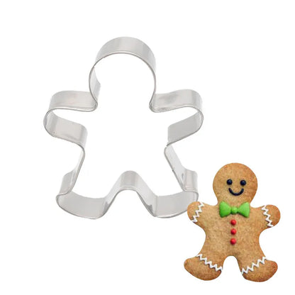 5Pcs Christmas Cookie Cutter Set Gingerbread Man Xmas Tree Biscuit Mold Stamp 2024 Christmas Party New Year Baking Accessories - Til Kjøkkenet