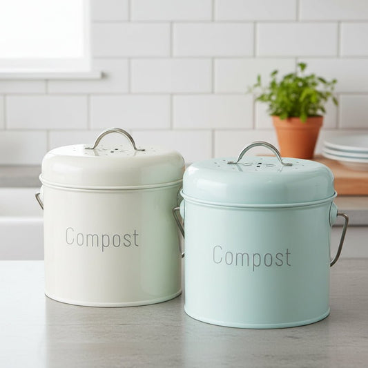 Kompostbøtte i metall med luktfilter - Til Kjøkkenet