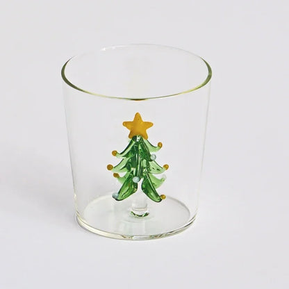 1pc Christmas Tree Mug Cute Cup Glass Cups  Glass Mug  Coffee Mug Home Decoration Christmas Gift Christmas Decoration 300ml - Til Kjøkkenet