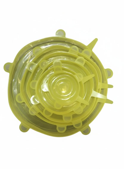 Silikonlokk for matoppbevaring - 6 pakning