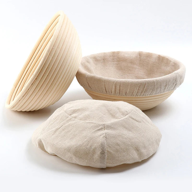 Handmade Round or Oval Shape Natural Rattan Basket Banneton Dough Proofing Basket Dough Fermentation Basket Bread Baking Tools - Til Kjøkkenet