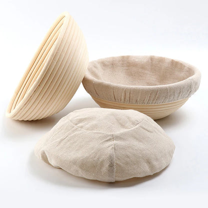 Handmade Round or Oval Shape Natural Rattan Basket Banneton Dough Proofing Basket Dough Fermentation Basket Bread Baking Tools - Til Kjøkkenet