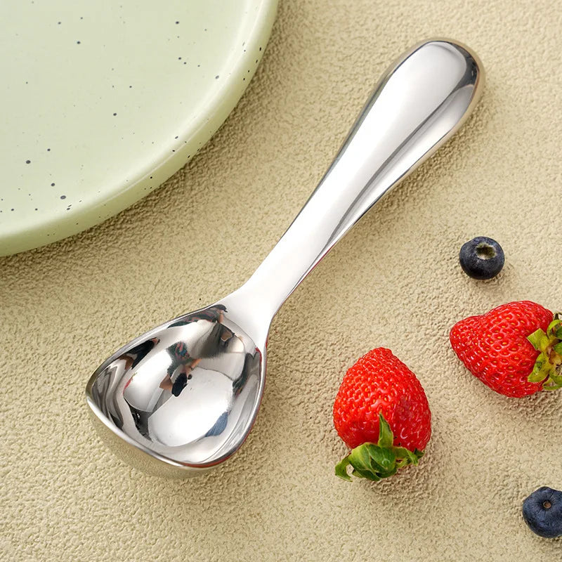 Solid iskrem-skje i rustfritt stål