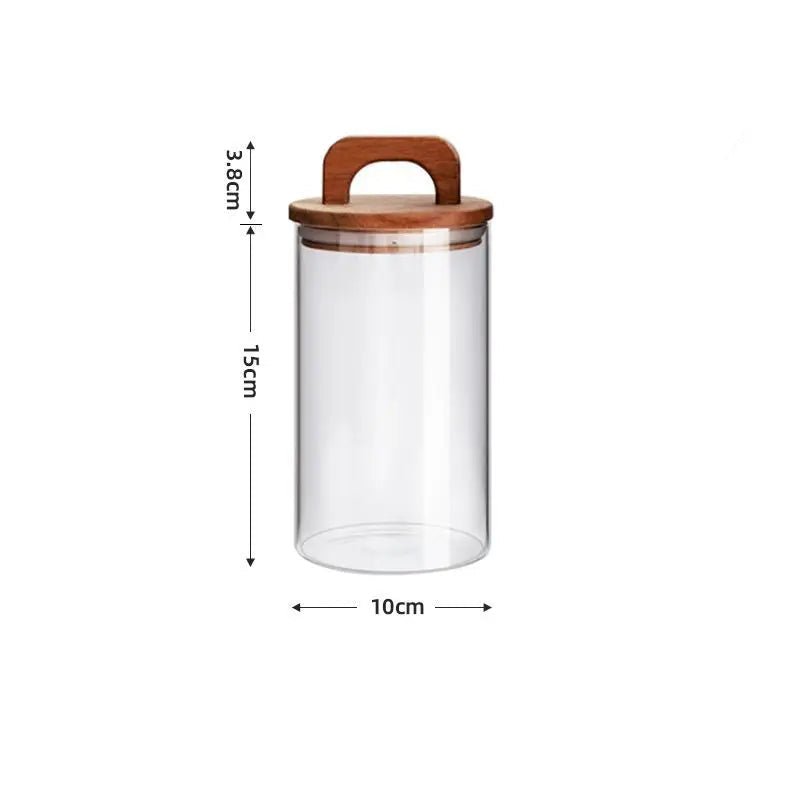 Glasskrukke med trelokk – lufttett kjøkkenoppbevaring - Til Kjøkkenet