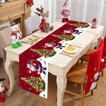 Christmas Snowflakes Table Runner Christmas Decorations for Home 2025 Xmas Tablecover Winter Holiday Kitchen Dining Table Decor - Til Kjøkkenet