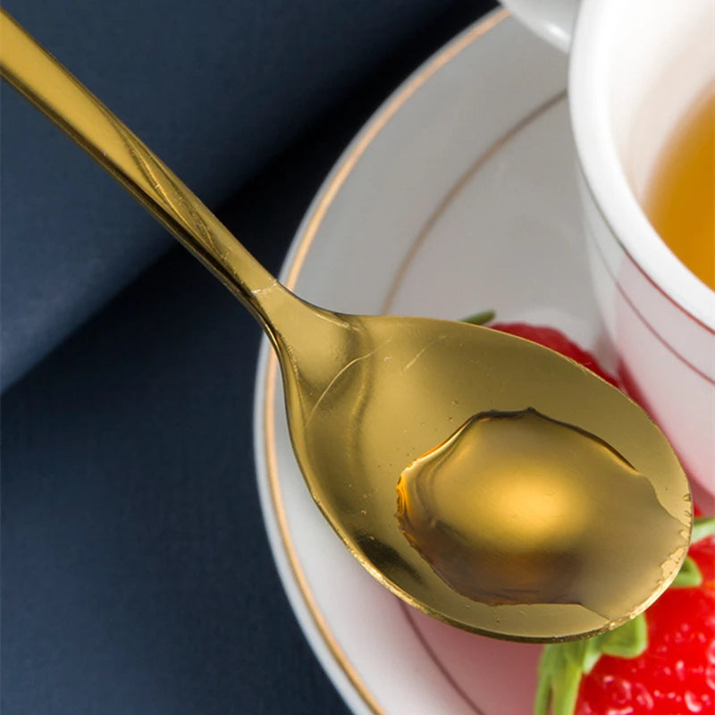 Christmas Spoon Forks Stainless Steel Coffee Spoon Christmas Tree Elk Tiny Stirring Spoons Party Tableware Ornaments Gifts Kids - Til Kjøkkenet