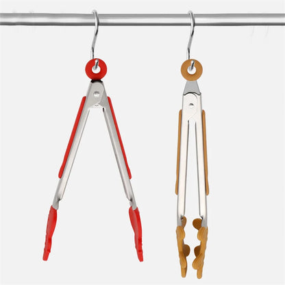 New Christmas Silicone Food Tong Gingerbread Man Snowman Xmas Tree Pattern Cooking Clip Steak Bread Clamp Kitchen BBQ Salad Tool - Til Kjøkkenet