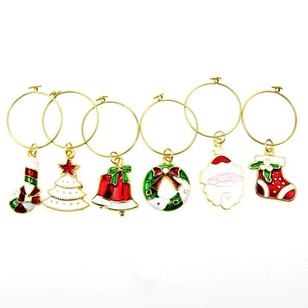 Julepynt til glass – 6stk - Til Kjøkkenet