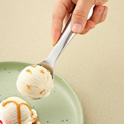 Solid iskrem-skje i rustfritt stål