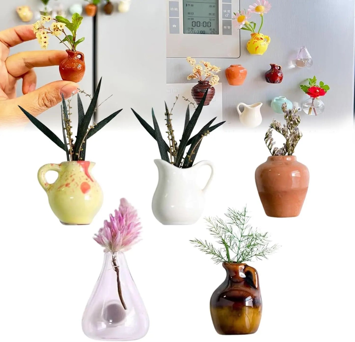 Magnetiske minivaser - Til Kjøkkenet
