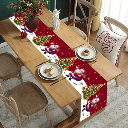 Christmas Snowflakes Table Runner Christmas Decorations for Home 2025 Xmas Tablecover Winter Holiday Kitchen Dining Table Decor - Til Kjøkkenet