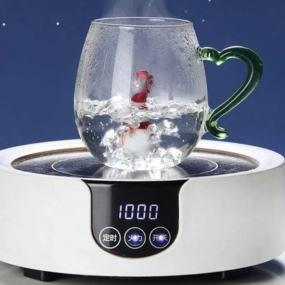 Creative Christmas Glass Cup 350ml Chriatmas Tree Snowman Animal Shape Single Layer Glass Cups Home Juice Cold Drink Cup Gifts - Til Kjøkkenet