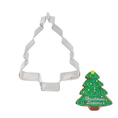 5Pcs Christmas Cookie Cutter Set Gingerbread Man Xmas Tree Biscuit Mold Stamp 2024 Christmas Party New Year Baking Accessories - Til Kjøkkenet