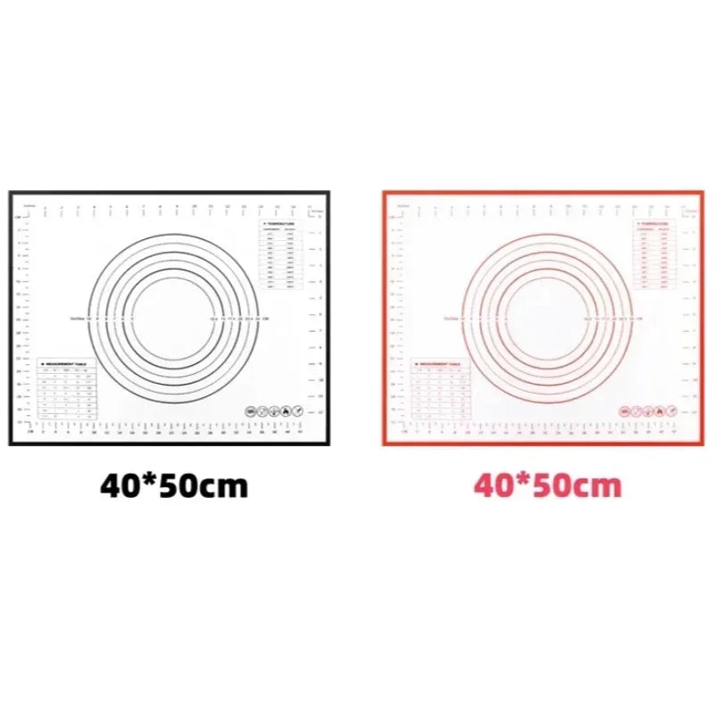 Oversize 60/70/80cm Silicone Baking Mat Rolling Kneading Pad Pastry Tools Crepes Pizza Dough Non-Stick Silicone Mat For Kitchen - Til Kjøkkenet