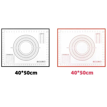 Oversize 60/70/80cm Silicone Baking Mat Rolling Kneading Pad Pastry Tools Crepes Pizza Dough Non-Stick Silicone Mat For Kitchen - Til Kjøkkenet