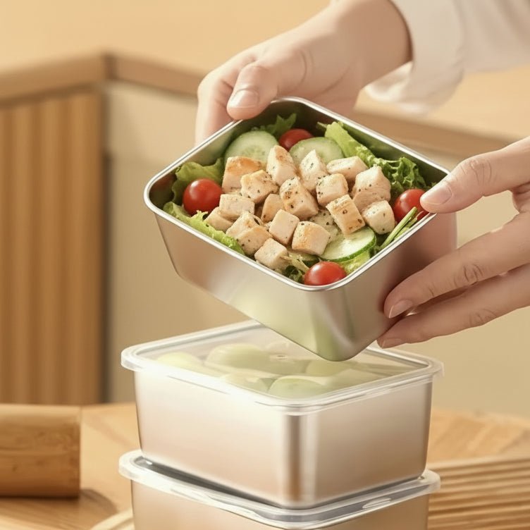 Matbokser i rustfritt stål – 5 pakning - Til Kjøkkenet