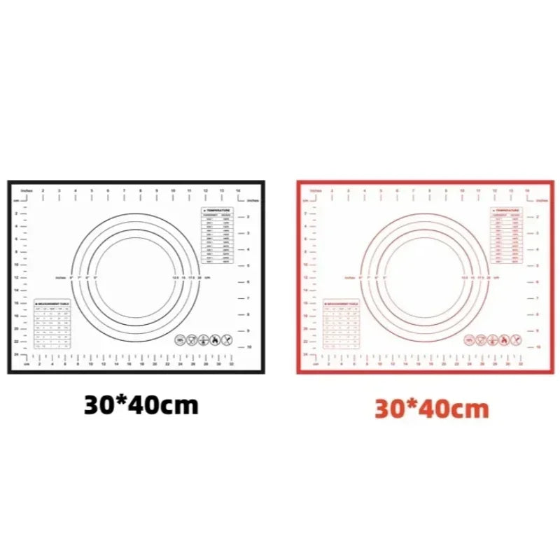 Oversize 60/70/80cm Silicone Baking Mat Rolling Kneading Pad Pastry Tools Crepes Pizza Dough Non-Stick Silicone Mat For Kitchen - Til Kjøkkenet