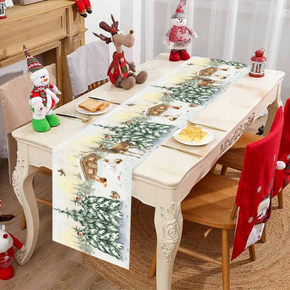 Christmas Snowflakes Table Runner Christmas Decorations for Home 2025 Xmas Tablecover Winter Holiday Kitchen Dining Table Decor - Til Kjøkkenet