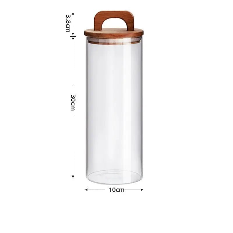 Glasskrukke med trelokk – lufttett kjøkkenoppbevaring - Til Kjøkkenet