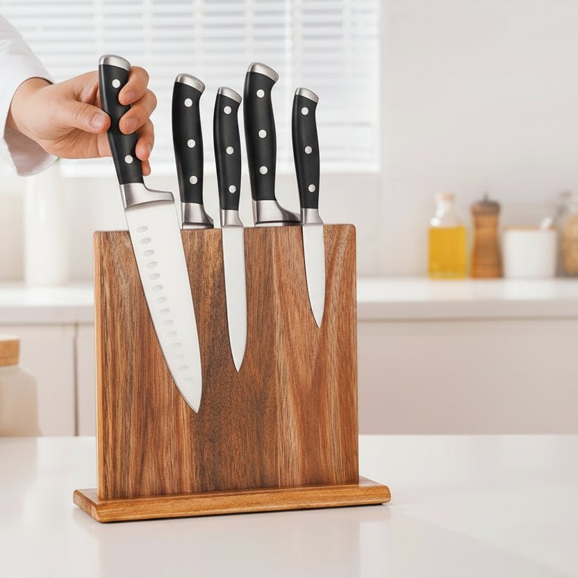Magnetisk knivblokk i akasietre - Til Kjøkkenet