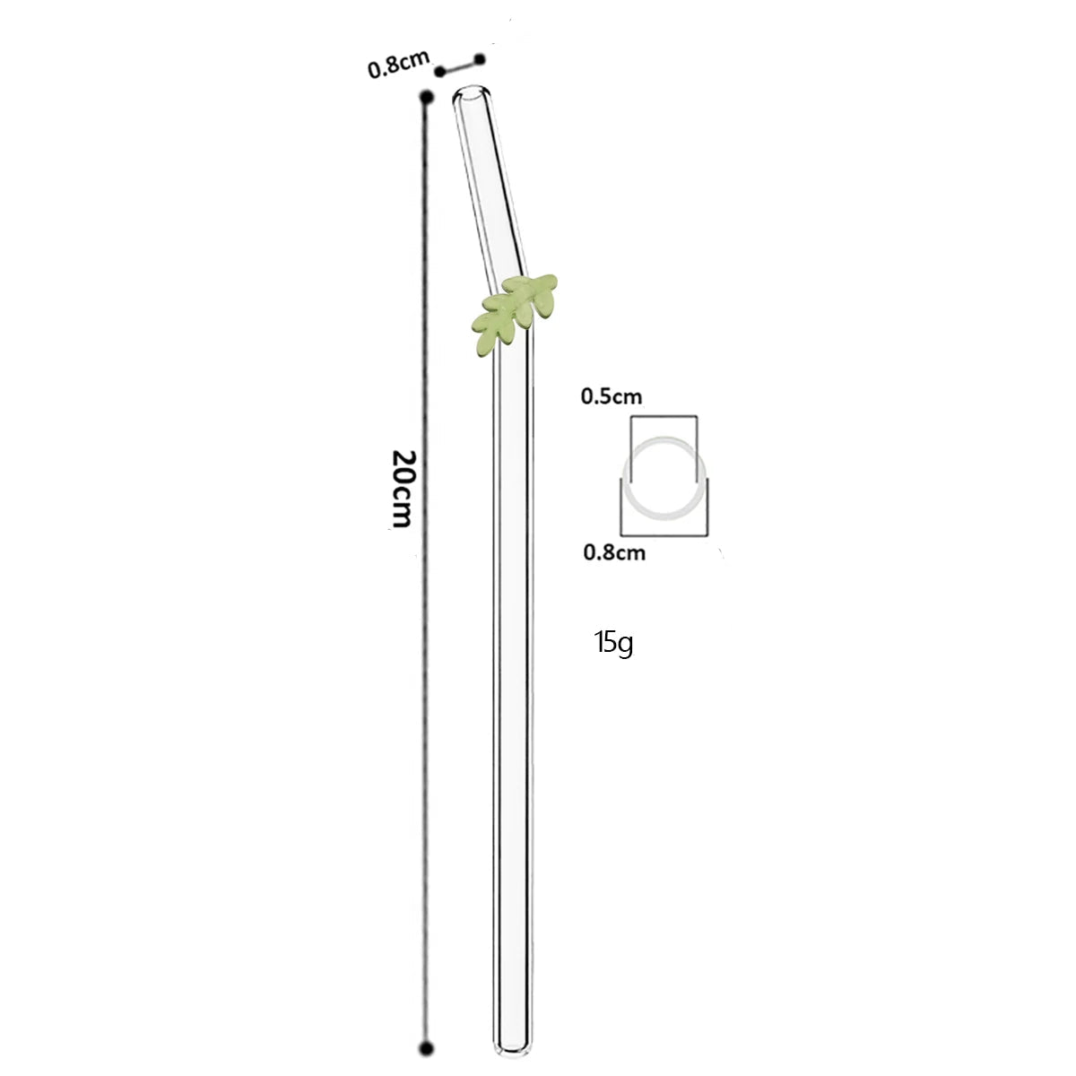 8pcs Christmas High Borosilicate Glass Straws Reusable Drinking Straw Set with Brush for Smoothies Tea Juice Bar Accessories - Til Kjøkkenet