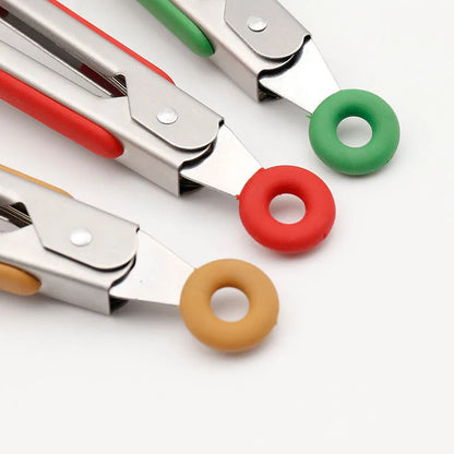 New Christmas Silicone Food Tong Gingerbread Man Snowman Xmas Tree Pattern Cooking Clip Steak Bread Clamp Kitchen BBQ Salad Tool - Til Kjøkkenet