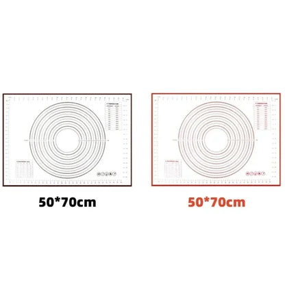 Oversize 60/70/80cm Silicone Baking Mat Rolling Kneading Pad Pastry Tools Crepes Pizza Dough Non-Stick Silicone Mat For Kitchen - Til Kjøkkenet