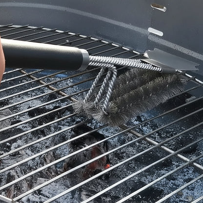 Grillbørste med skrape i rustfritt stål - Til Kjøkkenet