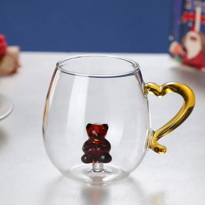 Creative Christmas Glass Cup 350ml Chriatmas Tree Snowman Animal Shape Single Layer Glass Cups Home Juice Cold Drink Cup Gifts - Til Kjøkkenet