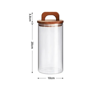 Glasskrukke med trelokk – lufttett kjøkkenoppbevaring