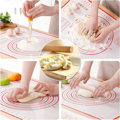 Oversize 60/70/80cm Silicone Baking Mat Rolling Kneading Pad Pastry Tools Crepes Pizza Dough Non-Stick Silicone Mat For Kitchen - Til Kjøkkenet