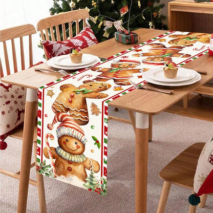 Christmas Snowflakes Table Runner Christmas Decorations for Home 2025 Xmas Tablecover Winter Holiday Kitchen Dining Table Decor - Til Kjøkkenet