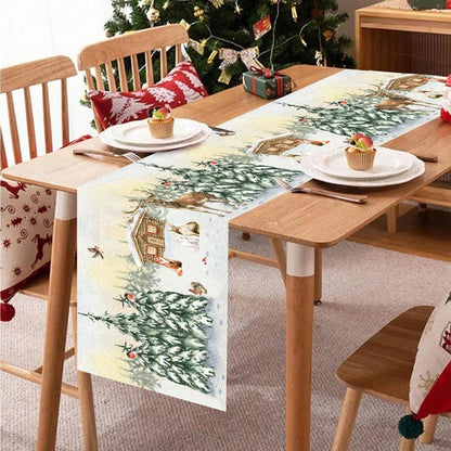 Christmas Snowflakes Table Runner Christmas Decorations for Home 2025 Xmas Tablecover Winter Holiday Kitchen Dining Table Decor - Til Kjøkkenet