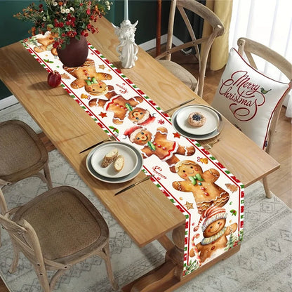 Christmas Snowflakes Table Runner Christmas Decorations for Home 2025 Xmas Tablecover Winter Holiday Kitchen Dining Table Decor - Til Kjøkkenet