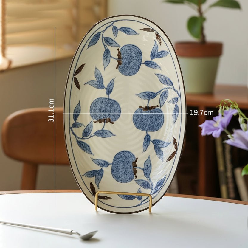 Serveringsservise med blått mønster - Til Kjøkkenet