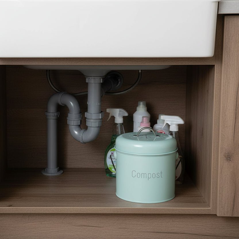 Kompostbøtte i metall med luktfilter - Til Kjøkkenet