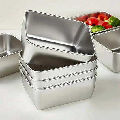 Matbokser i rustfritt stål – 5 pakning - Til Kjøkkenet