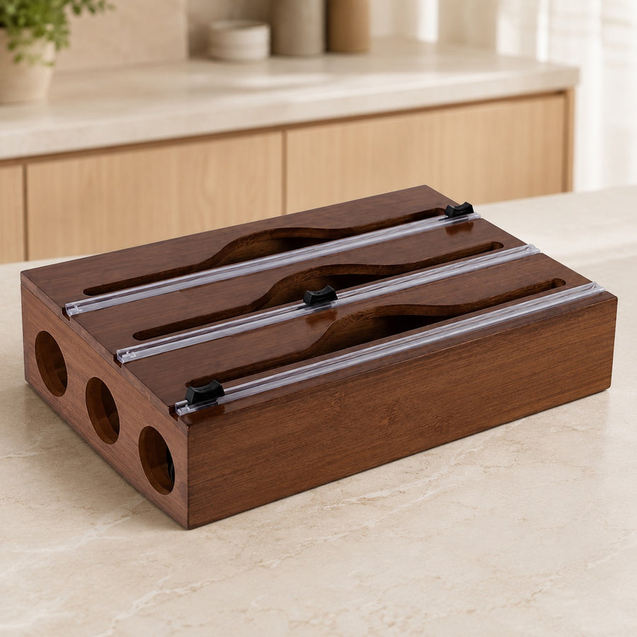 Bambusdispenser for folie og plastfilm