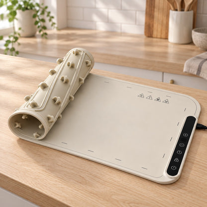 Lunna partially rolled up, showing the underside and small silicone feet