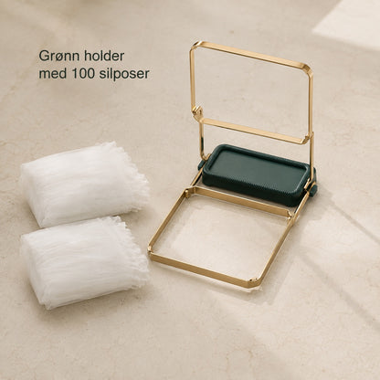SlukRen – grøn holder med 100 filterposer