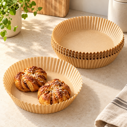 Bakepapir til airfryer, 30 stk - Til Kjøkkenet