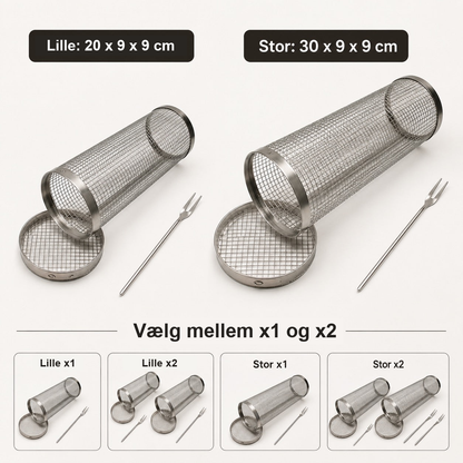 Lille og stor grillkurv, vælg mellem en og to