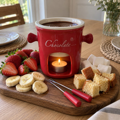 Dippi XL på fruktbrett med to gafler – fondue for to
