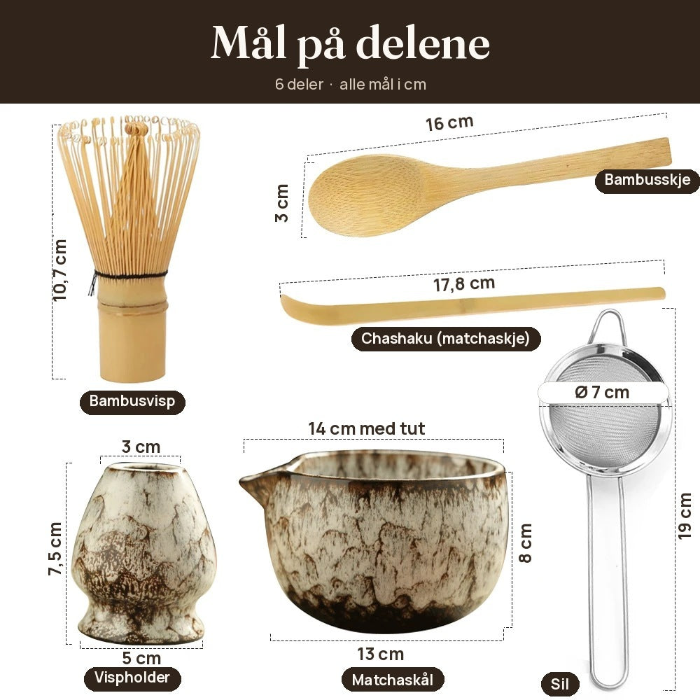 Mål på delene i Mossa matchasett